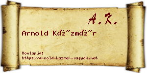 Arnold Kázmér névjegykártya